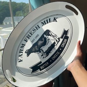 Large Metal farm house tray